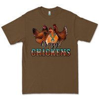 Cacao crazychickens Premium Tee - CowhideDigitalArt