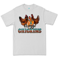 Dove Grey crazychickens Premium Tee - CowhideDigitalArt