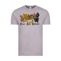Vintage Zinc Peace Love Rooster Vintage Tee - LillyAllenDesigns