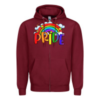 Burgundy pride Zipper Hoodie - LillyAllenDesigns