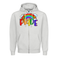 Dove Grey pride Zipper Hoodie - LillyAllenDesigns