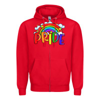 Red pride Zipper Hoodie - LillyAllenDesigns