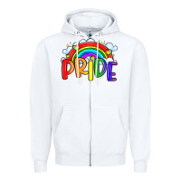 White pride Zipper Hoodie - LillyAllenDesigns