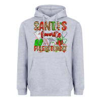 Heather Grey Santa's Favorite Phlebotomist Heavyweight Hoodie - texasbilliewilder
