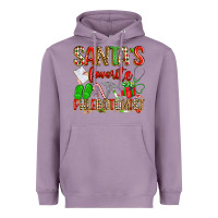 Lavender Santa's Favorite Phlebotomist Heavyweight Hoodie - texasbilliewilder