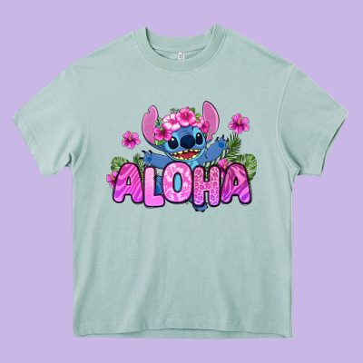 Aloha Summer Stitch Heavy Core Tee Designed By Zillion Design Studio