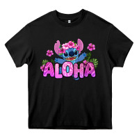 Black aloha summer stitch Heavy Core Tee - Zillion Design Studio