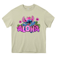 Mossy aloha summer stitch Heavy Core Tee - Zillion Design Studio