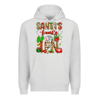 Dove Grey santa's favorite lpn Premium Hoodie - texasbilliewilder
