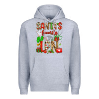 Heather Grey santa's favorite lpn Premium Hoodie - texasbilliewilder