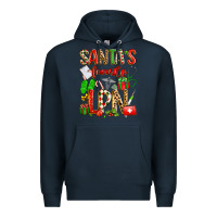 Navy santa's favorite lpn Premium Hoodie - texasbilliewilder
