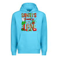 Ocean Blue santa's favorite lpn Premium Hoodie - texasbilliewilder