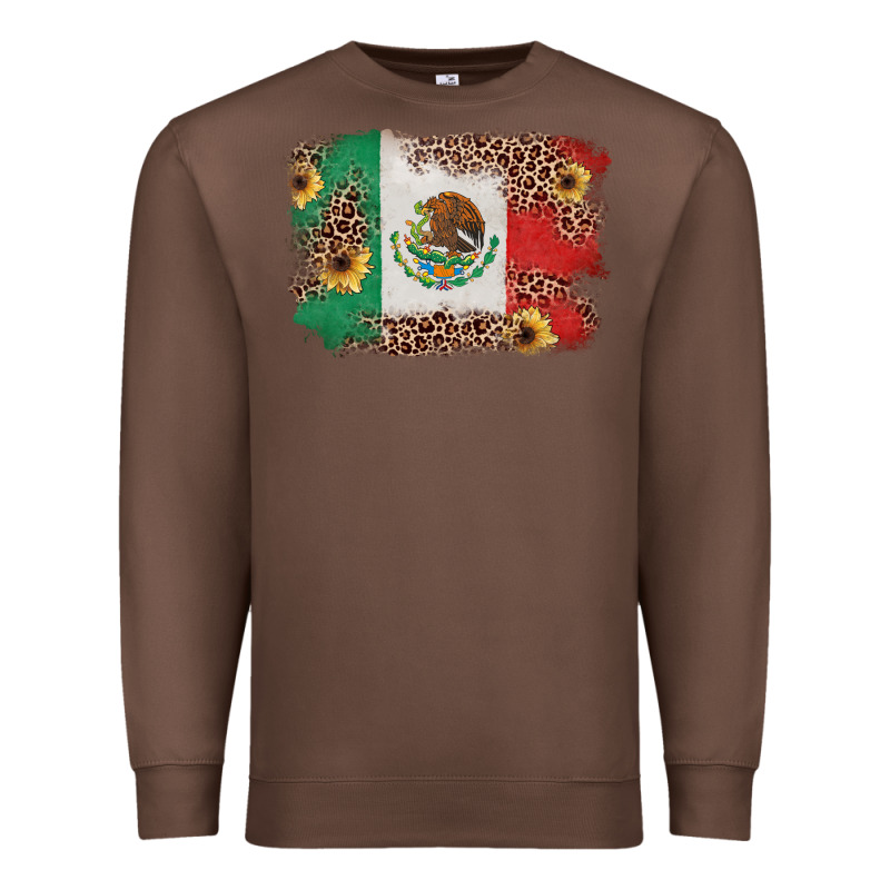 Mexican Flag With Leopard Premium Sweatshirt by texasbilliewilder | Teevron