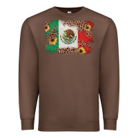 Chestnut Mexican Flag with Leopard Premium Sweatshirt - texasbilliewilder