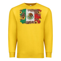 Lemon Mexican Flag with Leopard Premium Sweatshirt - texasbilliewilder