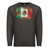 Smoke Mexican Flag with Leopard Premium Sweatshirt - texasbilliewilder