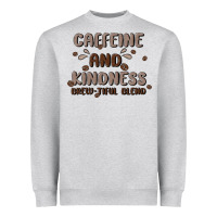 Heather Grey caffeine & kindness Heavyweight Sweatshirt - MaliasSmallBusiness