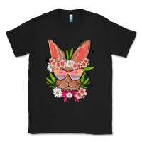 Black bunny with floral Classic Tee - MaliasSmallBusiness