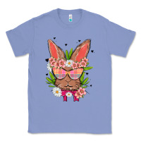Colony Blue bunny with floral Classic Tee - MaliasSmallBusiness