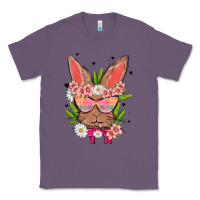 Lavender bunny with floral Classic Tee - MaliasSmallBusiness