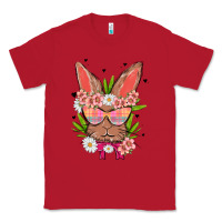 Red bunny with floral Classic Tee - MaliasSmallBusiness