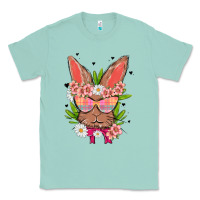 Seafoam bunny with floral Classic Tee - MaliasSmallBusiness