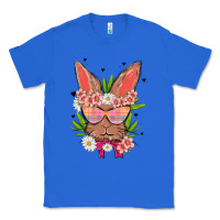 True Royal bunny with floral Classic Tee - MaliasSmallBusiness