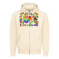 Sandshell all for love and love for love Zipper Hoodie - LillyAllenDesigns