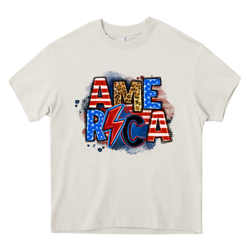 America Lightning Bolt Heavy Core Tee by Zillion Design Studio | Teevron
