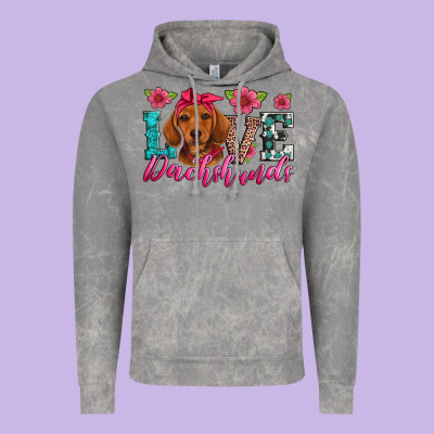 Love Dachshunds Vintage Hoodie Designed By Artiststas