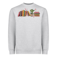 Heather Grey book tropes Heavyweight Sweatshirt - MaliasSmallBusiness