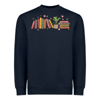 Navy book tropes Heavyweight Sweatshirt - MaliasSmallBusiness