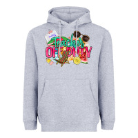 Heather Grey teacher off duty Heavyweight Hoodie - NancyCooperArtShop