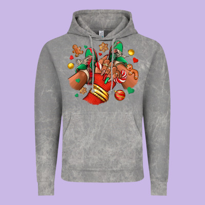 Christmas Black Girl Sneakers Vintage Hoodie Designed By Ranaportraitstore