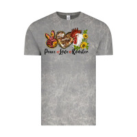 Cloud Rock Peace Love Rooster With Sunflowers Vintage Tee - LillyAllenDesigns