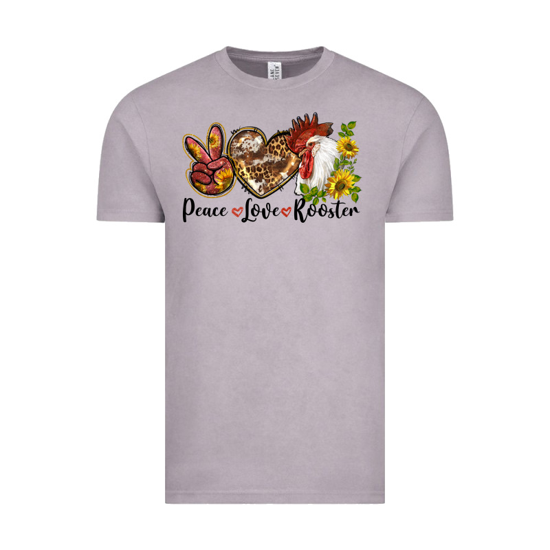 Peace Love Rooster With Sunflowers Vintage Tee by LillyAllenDesigns | Teevron