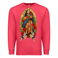 Cardinal Lady of Guadalupe with Roses Premium Sweatshirt - texasbilliewilder