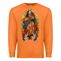 Carrot Lady of Guadalupe with Roses Premium Sweatshirt - texasbilliewilder