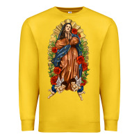 Lemon Lady of Guadalupe with Roses Premium Sweatshirt - texasbilliewilder