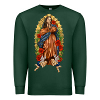 Sports Green Lady of Guadalupe with Roses Premium Sweatshirt - texasbilliewilder