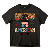 Asphalt american mom junkie messy bun Heavy Core Tee - Zillion Design Studio