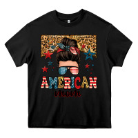 Black american mom junkie messy bun Heavy Core Tee - Zillion Design Studio