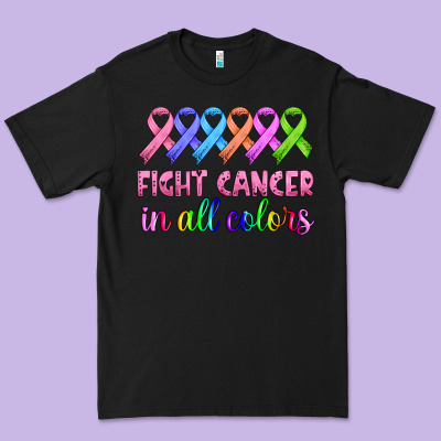 Fight Cancer In All Colors Premium Tee Designed By Hra Design Shop