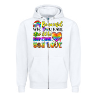 White be careful who you hate it could be someone you Zipper Hoodie - LillyAllenDesigns