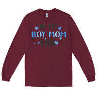 Burgundy in my boy mom era Long Sleeve Tee - MaliasSmallBusiness