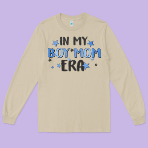 In My Boy Mom Era Long Sleeve Tee Designed By Maliassmallbusiness