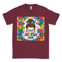 Burgundy autism mom Classic Tee - MaliasSmallBusiness