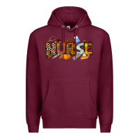 Burgundy Fall Nurse Premium Hoodie - NancyCooperArtShop