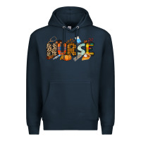 Navy Fall Nurse Premium Hoodie - NancyCooperArtShop
