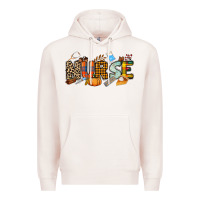 Pale Pink Fall Nurse Premium Hoodie - NancyCooperArtShop